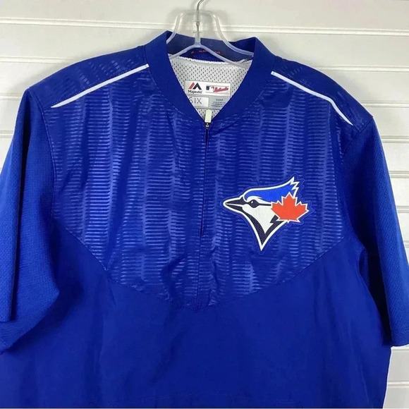 Men's Majestic Royal/Navy Toronto Blue Jays Authentic Collection S/P - Picture 3 of 9